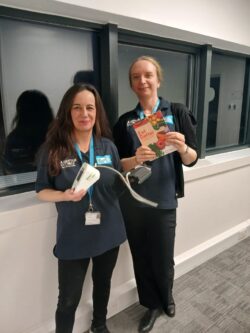 photo of team doing health checks on a night shift