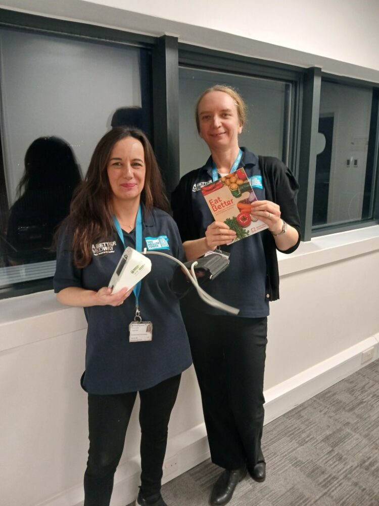 photo of team doing health checks on a night shift