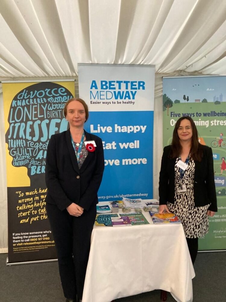photo of information stand at business event