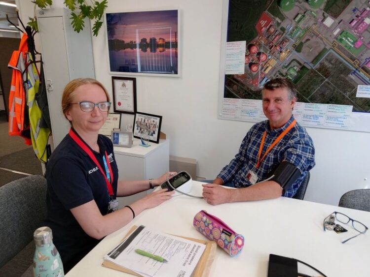photo of staff health checks