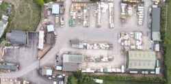 Aerial view of Crestala Fencings yard. 2022