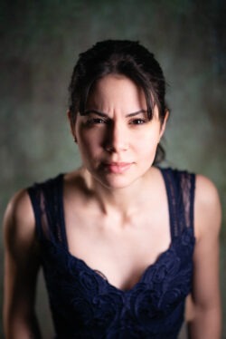 Portrait of woman staring at the camera